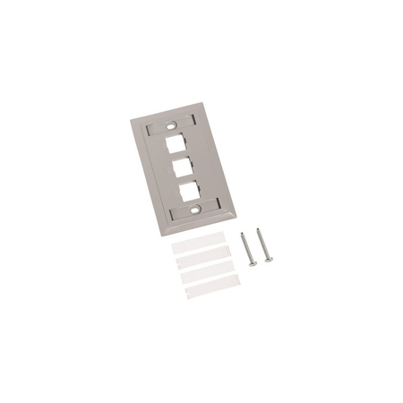 COMMSCOPE Faceplate Kit, Number of Gangs: 1 Gray M13L-270